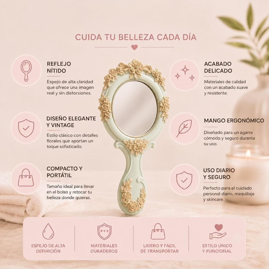Espejo de Maquillaje Vintage