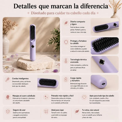 Peine Moldeador Inalámbrico 2 en 1