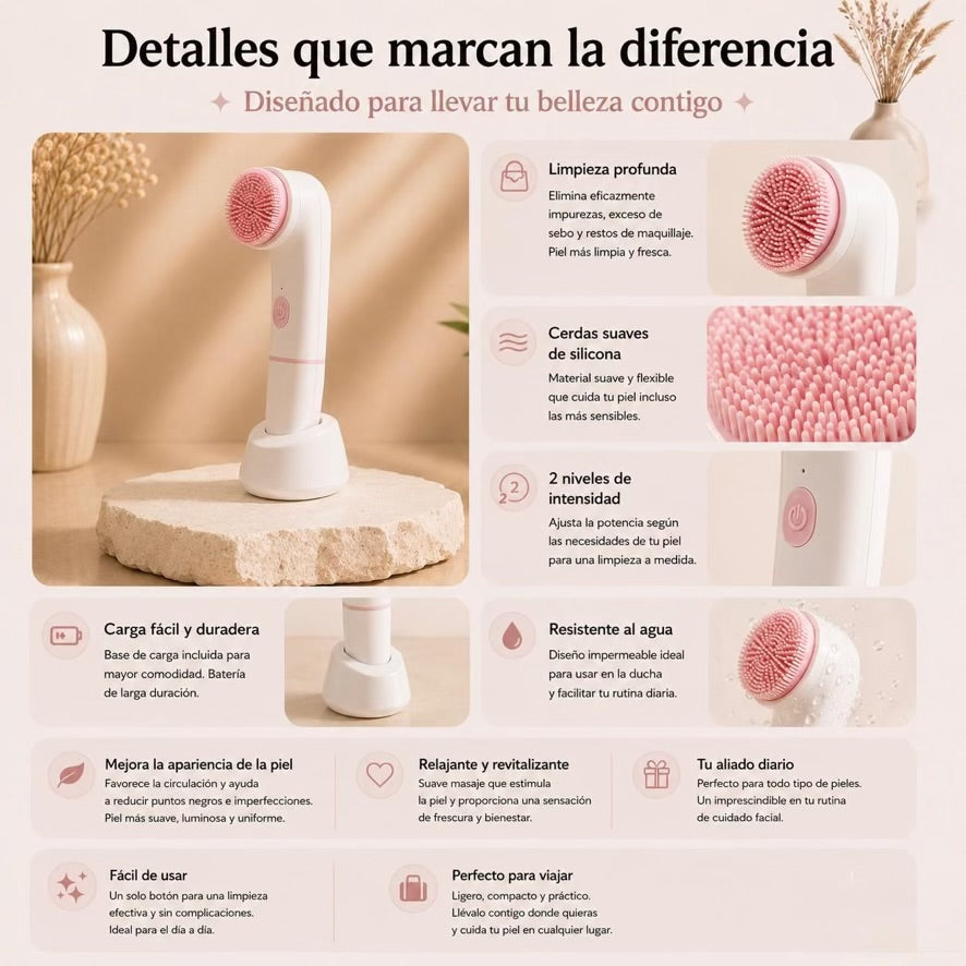 Limpiador Facial Eléctrico Pure Glow