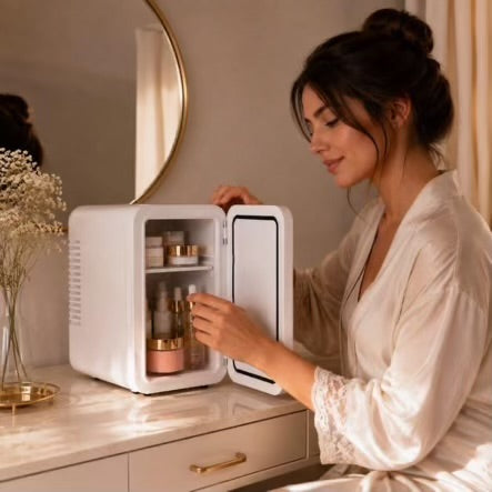 Mini Nevera 8L para Cosméticos con Espejo LED