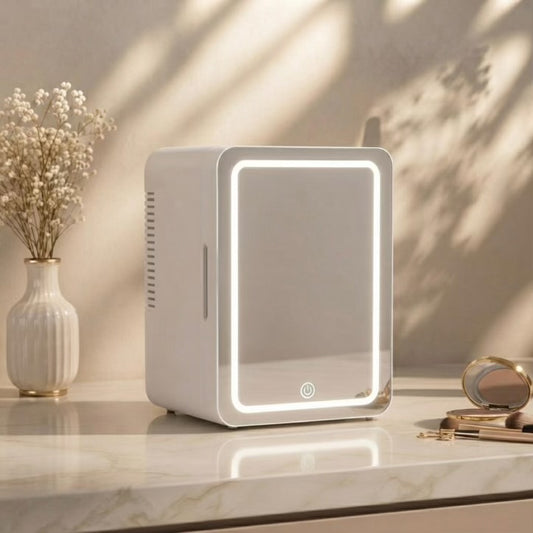 Mini Nevera 8L para Cosméticos con Espejo LED