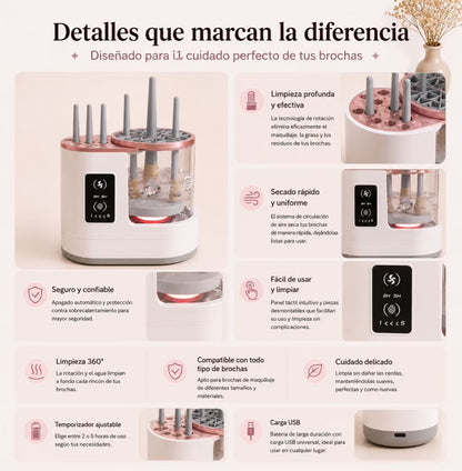 Limpiador Eléctrico de Brochas de Maquillaje